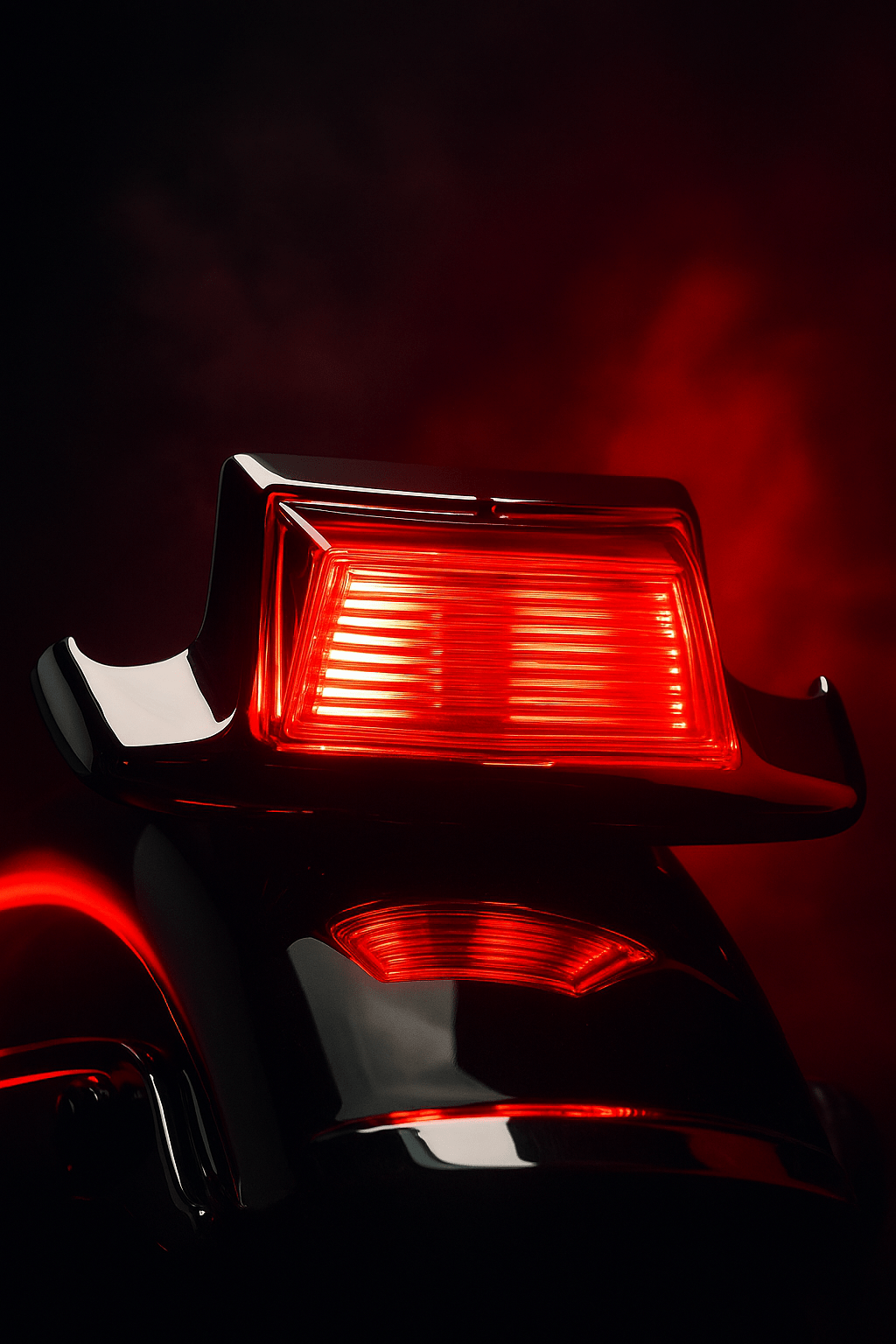 Eagle Lights LED Rear Fender Tip Light with Chrome Housing with Red Lens for Harley-Davidson® Motorcycles