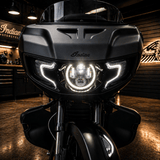 Eagle Lights Generation II Indian® Challenger / Pursuit LED Headlight Kit with Halo Ring