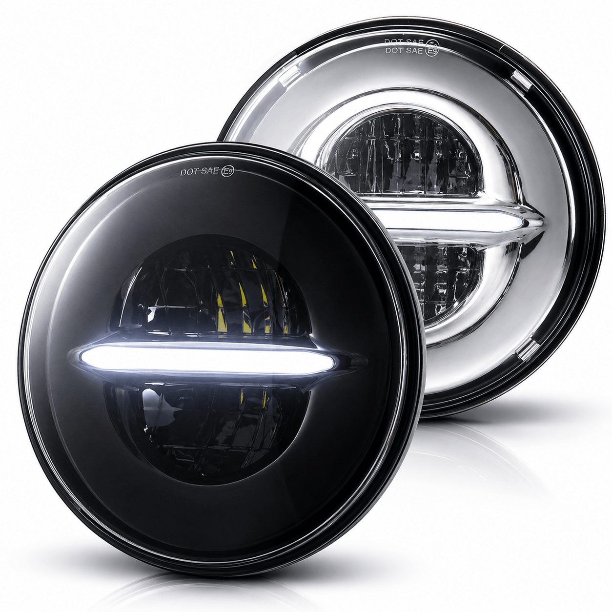Eagle Lights Infinity Beam Series 7" Round LED Headlight for Harley-Davidson® and Indian® Motorcycles