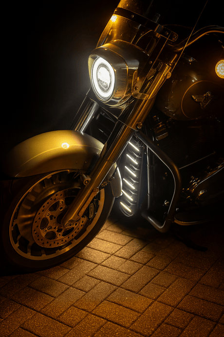 Eagle Lights LUMENSHIELD Chin Spoiler / Radiator Guard with LED Light Bars for 2018+ Harley-Davidson® Softail Models