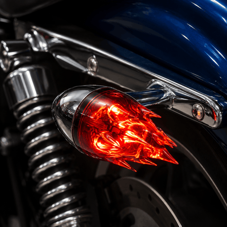 Eagle Lights INFERNO LED Flame Lens for Harley Davidson Motorcycles - Turn Signal - 1156 Base