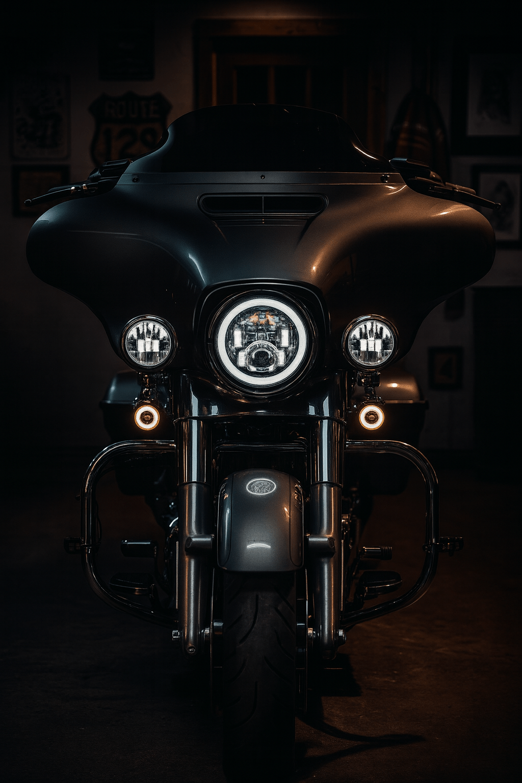 Eagle Lights 4.5" LED Spot Lights and Hardware for Harley-Davidson® Street Glide and Electra Glide