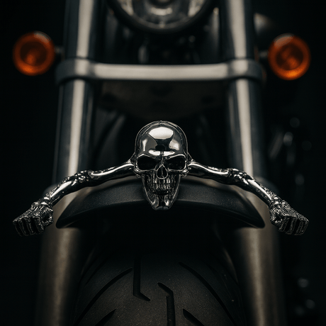 Eagle Lights SKULLRIDER Headlight and Fender Skull Figurehead for Harley-Davidson® and Indian Motorcycles