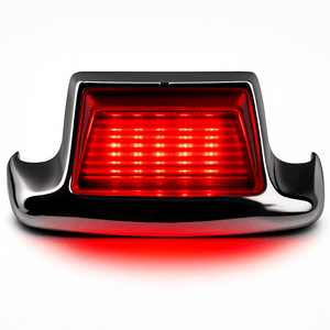 Eagle Lights LED Rear Fender Tip Light with Chrome Housing with Red Lens for Harley-Davidson® Motorcycles