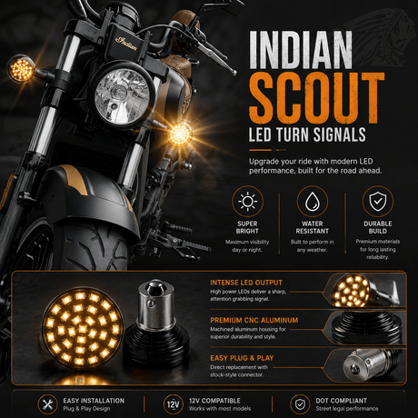 Indian® Scout SUNBURST LED Turn Signals - Pair