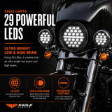 Eagle Lights Slim Line LED Headlight and Auxiliary Light Kit for Harley-Davidson® / Indian® Motorcycle