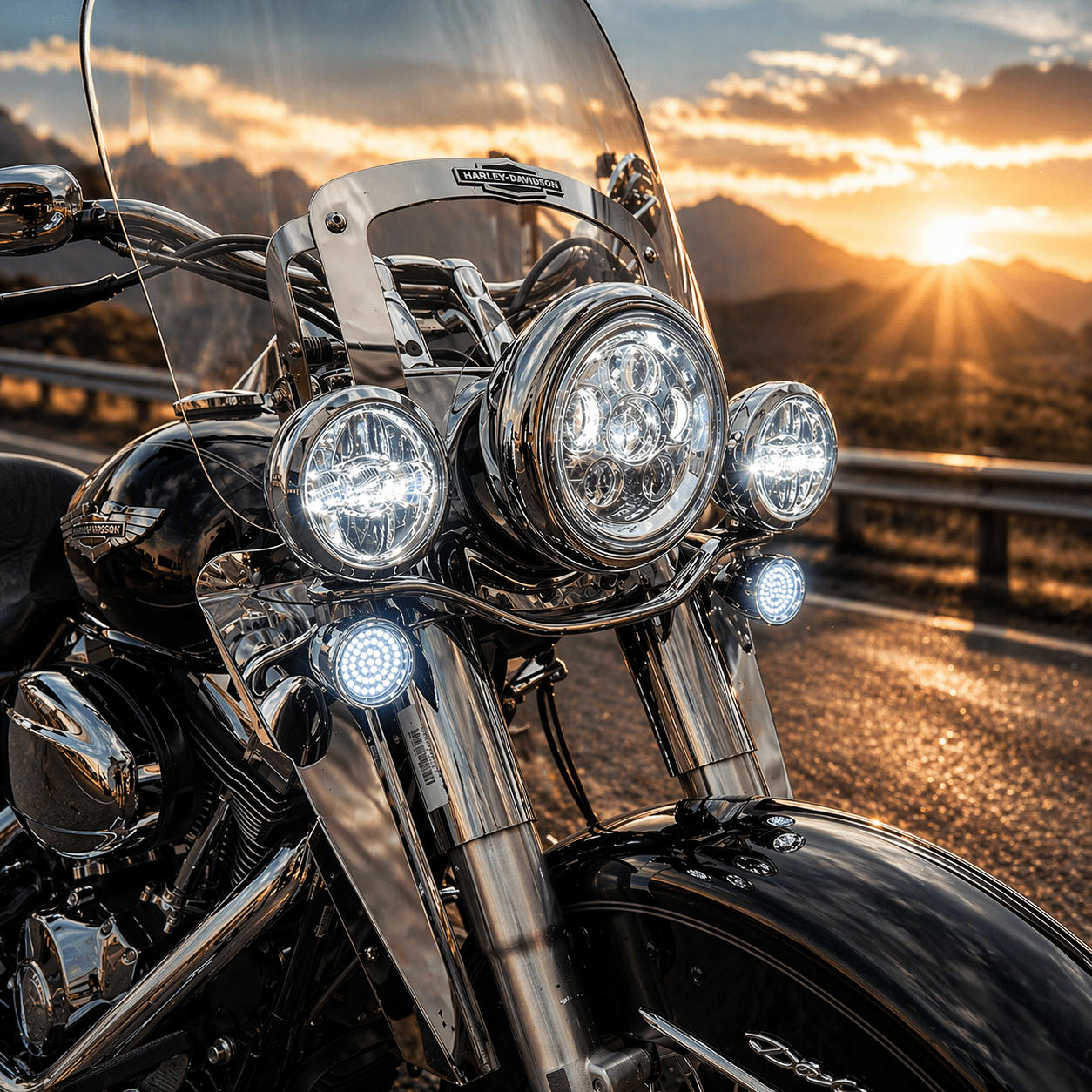 Eagle Lights LED lighting installed on motorcycle