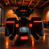 Eagle Lights Low Profile Saddlebag LED Tail Lights with Sequential Turn Signals, Running Lights and Brake Lights for 2014 to Current Harley-Davidson® Touring Models