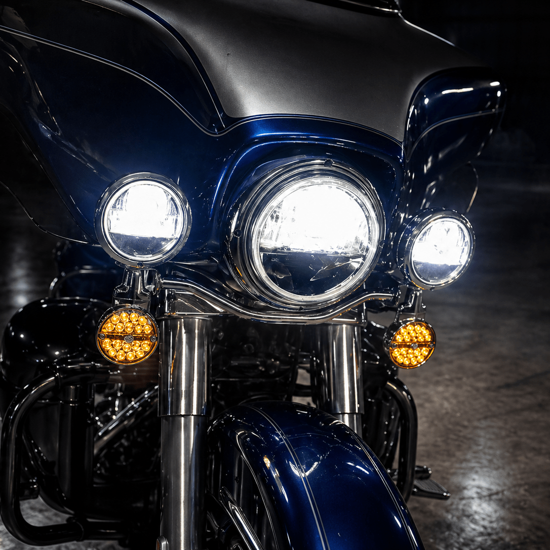 Eagle Lights 7" Complex Reflector LED Headlight for Harley-Davidson® and Indian® Motorcycles