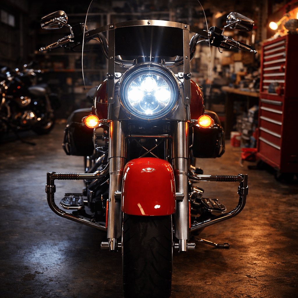 Eagle Lights 7" LED Headlight for Harley-Davidson® and Indian® Motorcycles - Generation I / Chrome Kit