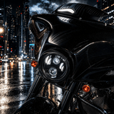 Eagle Lights 7" LED Headlight for Harley-Davidson® and Indian® Motorcycles - Black / Generation II