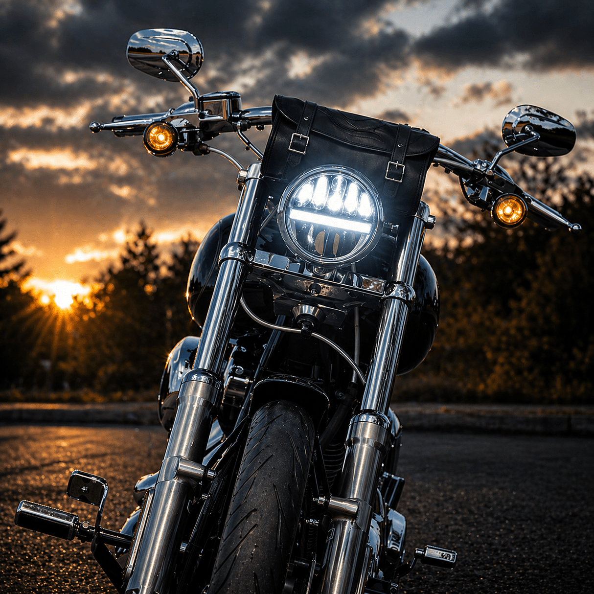 Eagle Lights 5 3/4" Complex Reflector LED Headlight for Harley-Davidson® and Indian Motorcycles