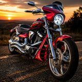 Eagle Lights 5 3/4" LED Headlight Kit with Halo Ring for Harley-Davidson® and Indian® Motorcycles - Generation III / Chrome