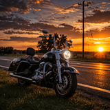 Eagle Lights 7" LED Headlight Kit with Halo Ring for Harley-Davidson® and Indian® Motorcycles - Generation III / Black