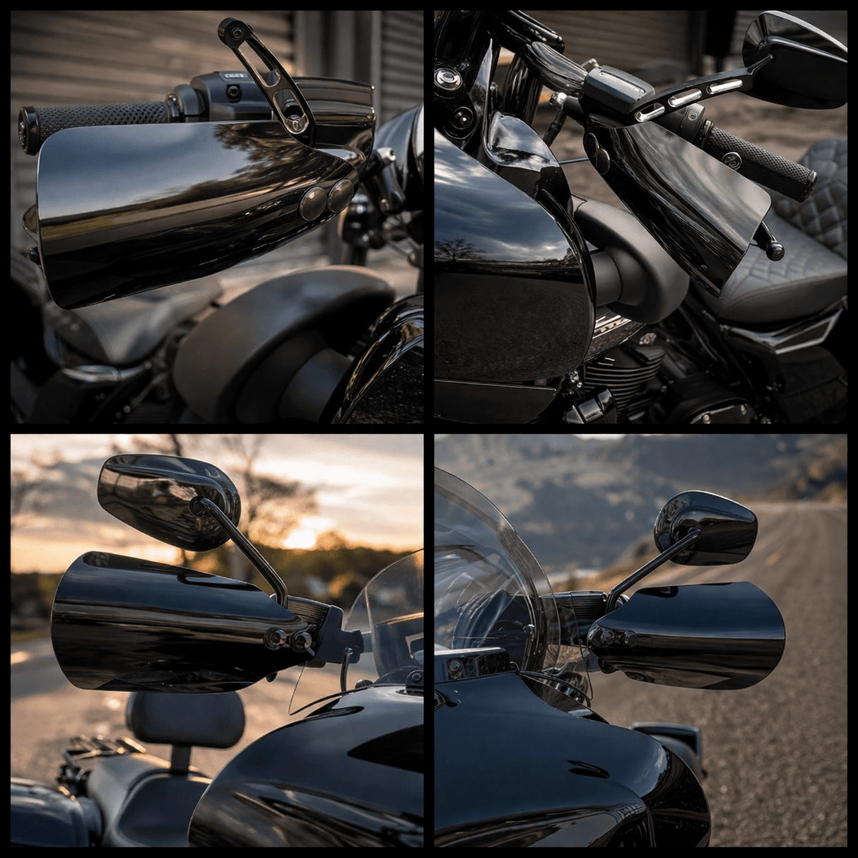 Eagle Lights HANDSHIELD Club Style Hand Guards for 2014 - 2023 Harley-Davidson® Electra Glide, Freewheeler, Road Glide, and Road King