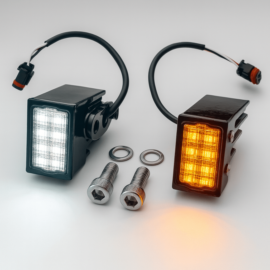Eagle Lights BLACKBOLT LED Front Turn Signals with Full Running Light for Low Rider Models