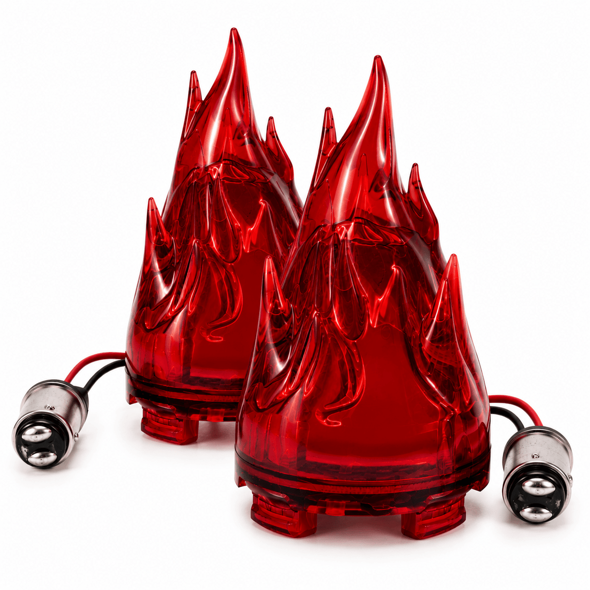 Eagle Lights INFERNO LED Flame Lens for Harley Davidson Motorcycles - Running, Brake and Turn Signal - 1157 Base