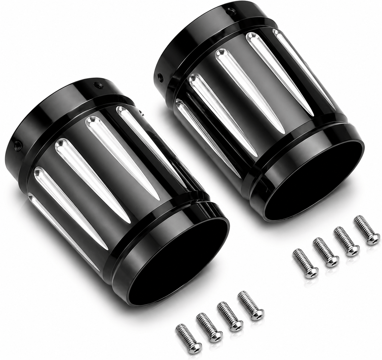 Eagle Lights Black Talon Exhaust Tips for 4" Exhausts - Harley Davidson Touring 1986 - 2026