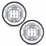Eagle Lights 7" LED Headlight and 4.5" LED Passing Light Kit for Harley-Davidson and Indian Motorcycles - Generation II / Chrome