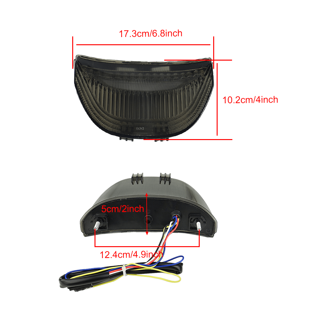 Eagle Lights® Smoked LED Tail Light w/ Integrated Turn Signals – Fits Honda CBR600RR (2003–2006) & CBR1000RR (2004–2007)