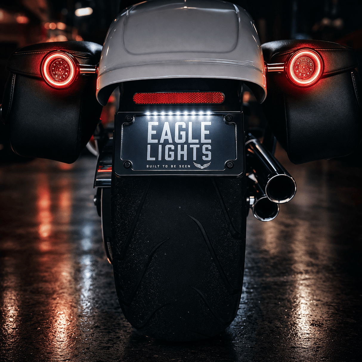 Eagle Lights Flat LED License Plate Light for Harley-Davidson® Motorcycles
