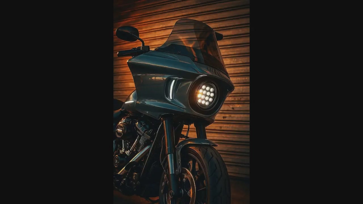 Eagle Lights Midnight Edition Vent Insert LED Running Lights and Turn Signals for Harley-Davidson® Low Rider ST Models