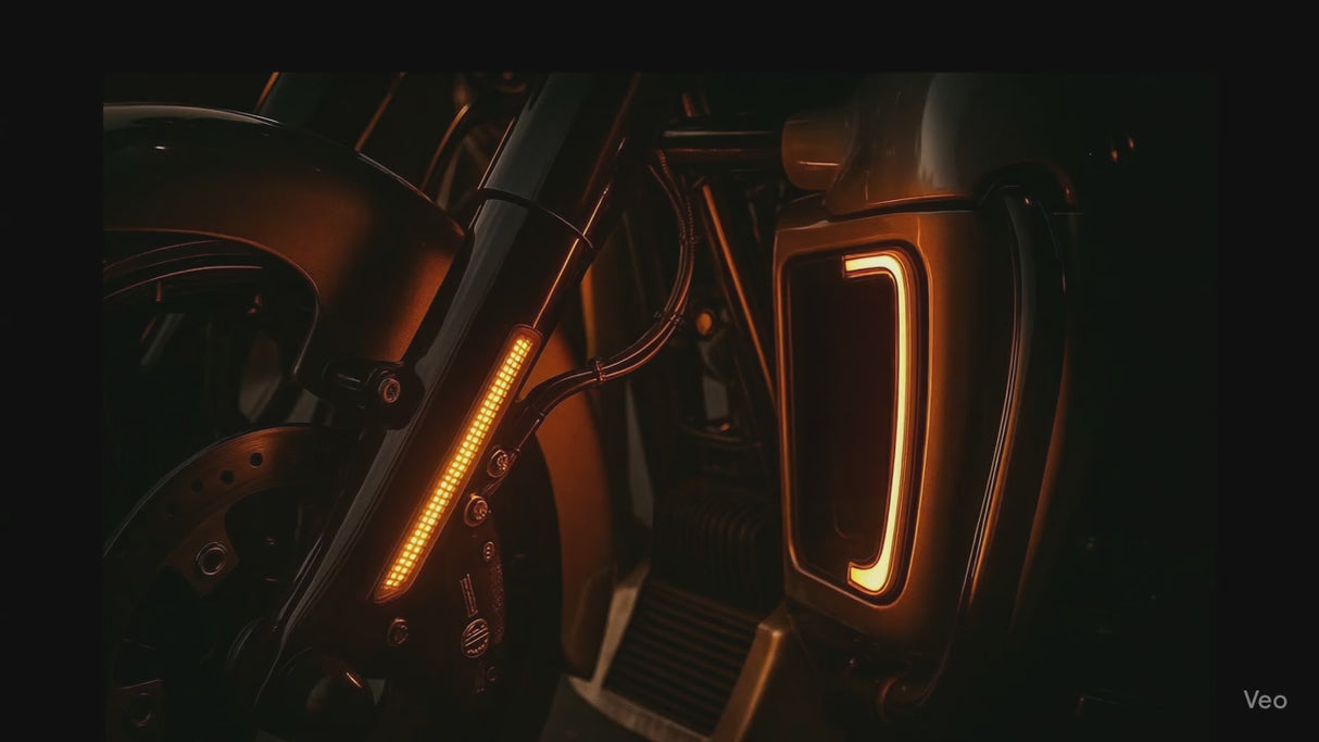 Eagle Lights Fork Reflector Insert LED Running Lights and Turn Signals for 2014 - 2025 Harley-Davidson® Touring Models