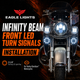 Eagle Lights 3 1/4” Infinity Beam Front LED Turn Signals with Running LED Light Ring for Harley-Davidson® Motorcycles