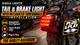 Eagle Lights Rear Layback LED Taillamp with Built in Turn Signals for Harley-Davidson® Motorcycles