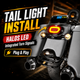Eagle Lights HALOS Layback LED Tail Light with Turn Signals for Harley-Davidson® Motorcycles