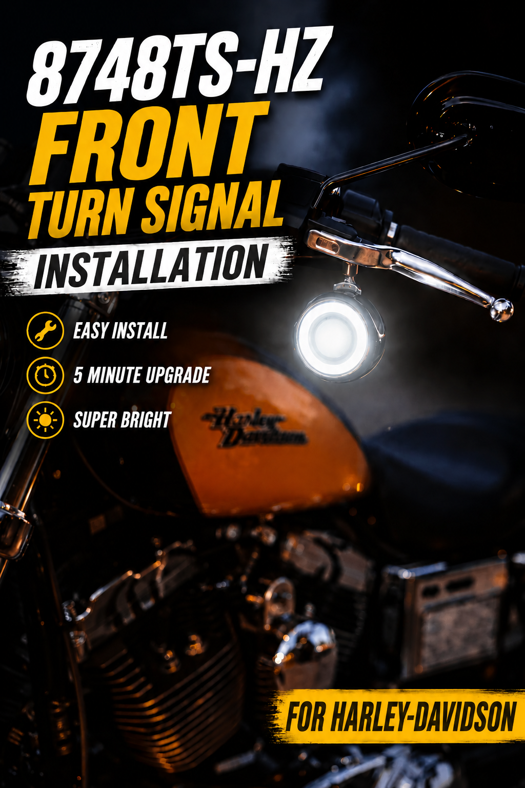 Eagle Lights HALOS 2" Front LED Turn Signals for Harley-Davidson® Motorcycles
