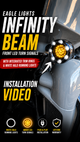 Eagle Lights 2” Infinity Beam Front LED Turn Signals with Integrated Trim Rings and White Halo Running Lights for Harley-Davidson® Motorcycles