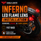 Eagle Lights INFERNO LED Flame Lens for Harley Davidson Motorcycles - Turn Signal - 1156 Base