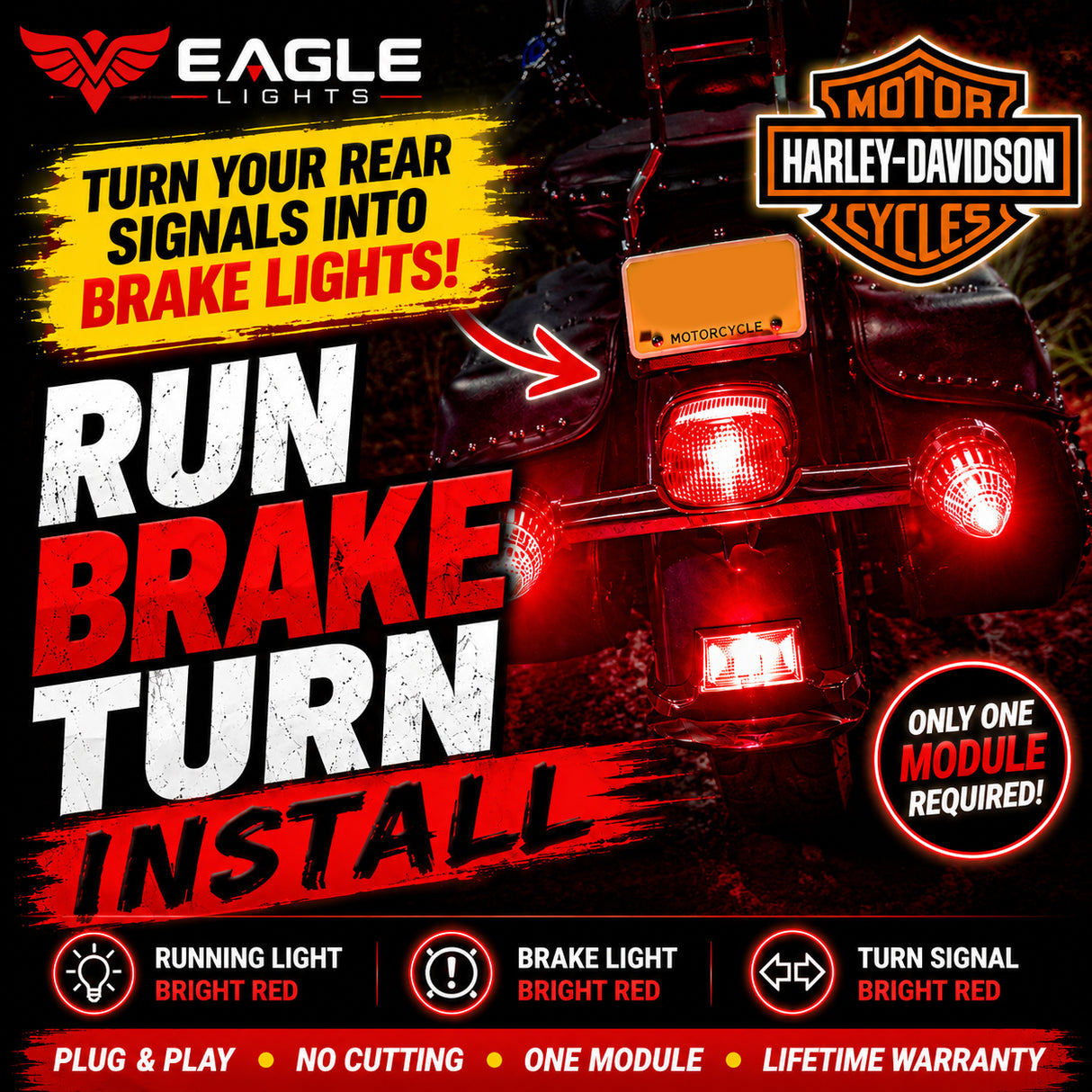 Eagle Lights Run / Brake / Turn Module for Harley-Davidson® Motorcycles