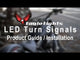 Eagle Lights Infinity Beam 2” Rear LED Turn Signals with LED Ring Covers for Harley Davidson - Rear 1156 / Red LEDs