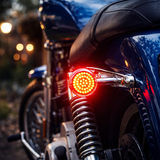 Eagle Lights 2” LED Turn Signal and Running Light Kit for Harley-Davidson® Motorcycles- Generation I / 1157 Front / 1156 Red Rear