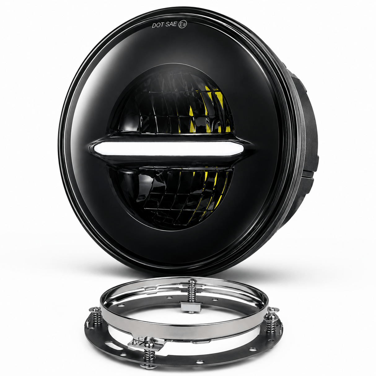 Eagle Lights Infinity Beam Series 7" Round LED Headlight for Harley-Davidson® and Indian® Motorcycles