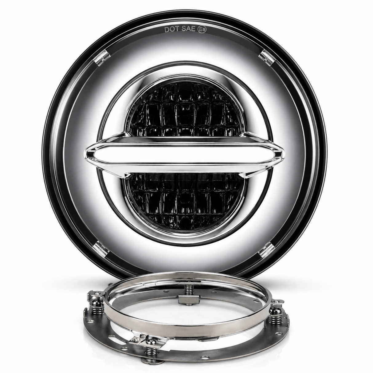 Eagle Lights Infinity Beam Series 7" Round LED Headlight for Harley-Davidson® and Indian® Motorcycles