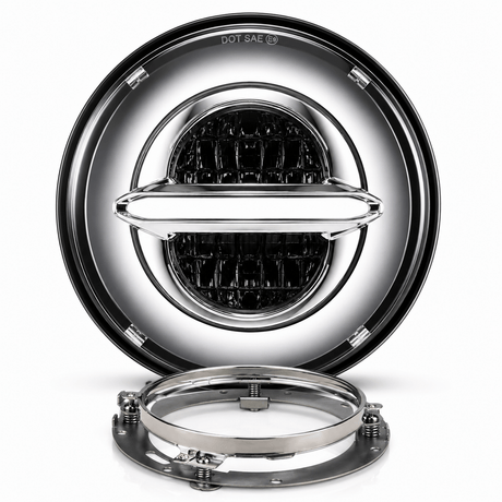 Eagle Lights Infinity Beam Series 7" Round LED Headlight for Harley-Davidson® and Indian® Motorcycles