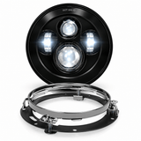 Eagle Lights 7" LED Headlight for Harley-Davidson® and Indian® Motorcycles - Generation I / Black Kit