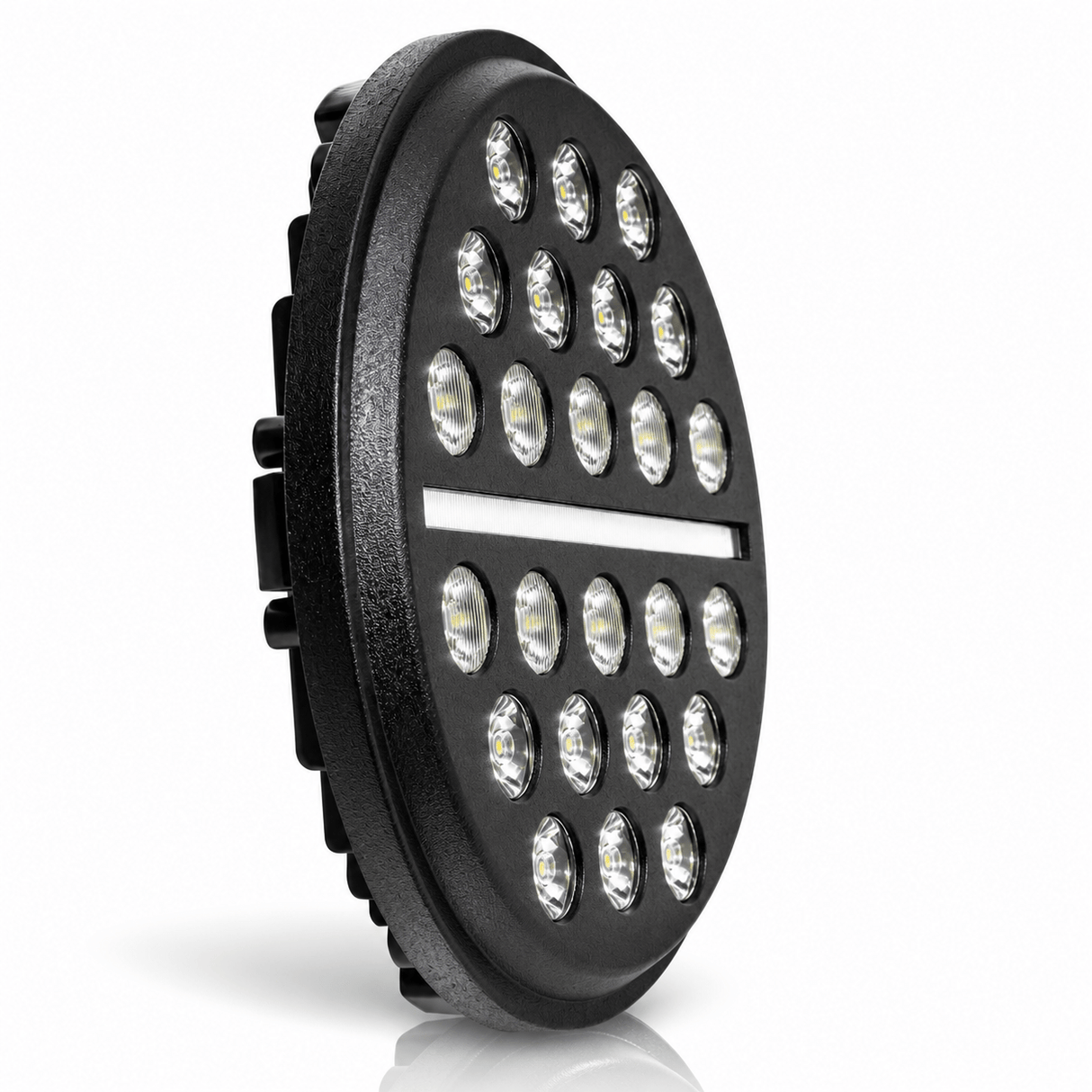 Eagle Lights 7" SLIM LINE Multi LED Projection Headlight - Black - Fits All 7" Harley-Davidson® and Indian® Headlight Buckets
