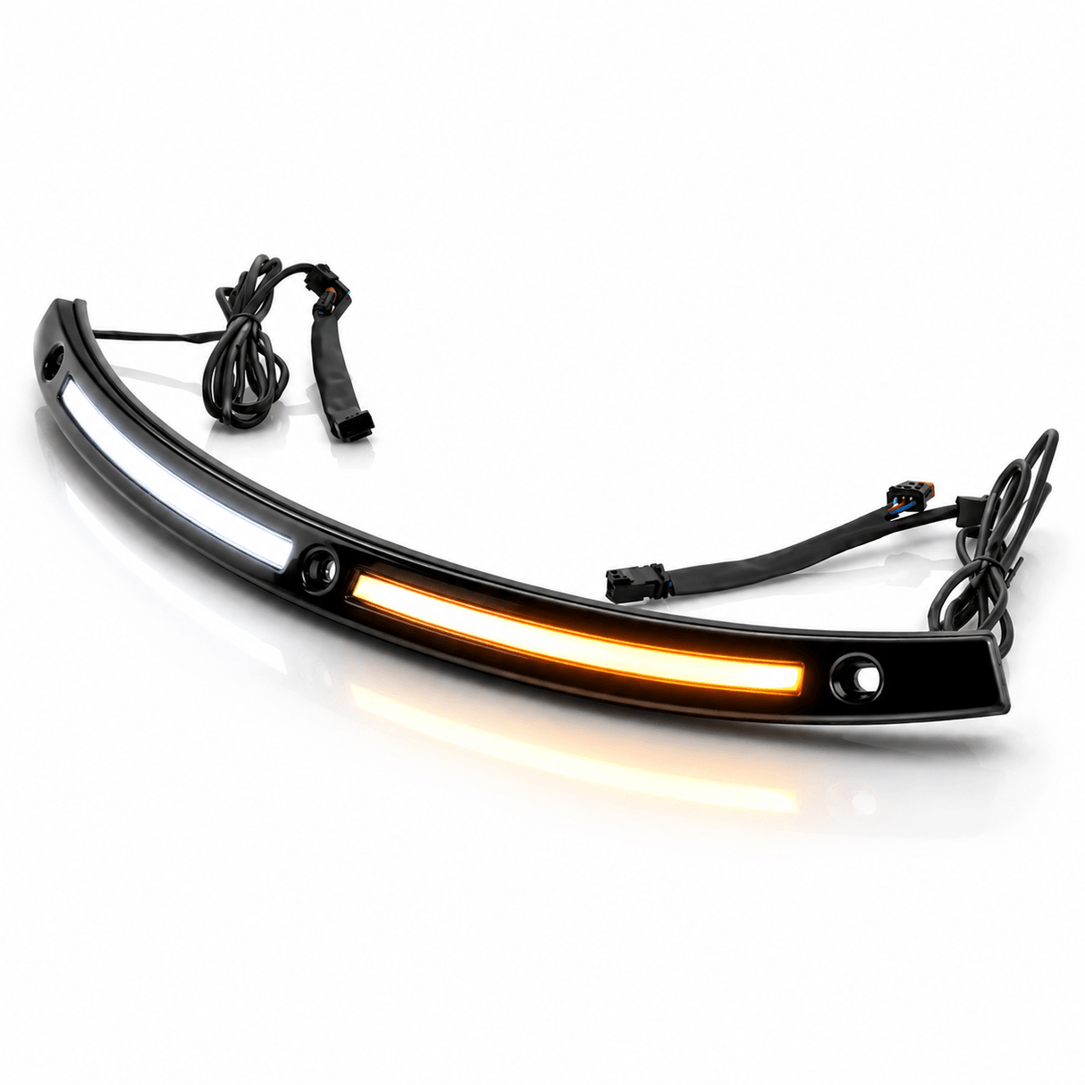 Eagle Lights HALOS LED Windshield Trim – Black | Fits Harley-Davidson® Touring Models (2014–2025)