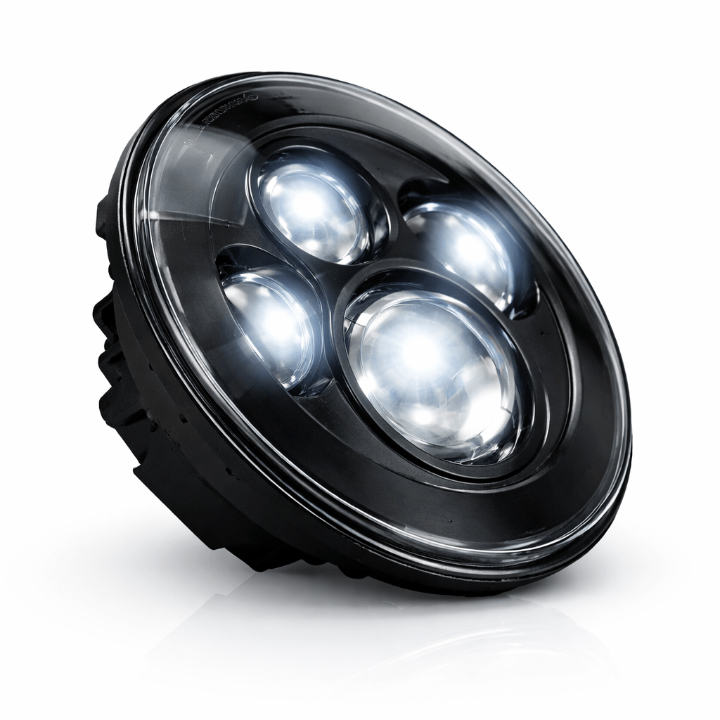 Eagle Lights 7" LED Headlight for Harley-Davidson® and Indian® Motorcycles - Generation I / Black Kit