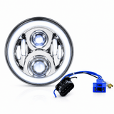 Eagle Lights 7" LED Headlight with LED Halo Ring for Harley-Davidson® and Indian® Motorcycles - Generation II / Chrome Kit