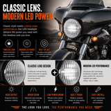 Eagle Lights Heritage Beam™ 7-Inch PAR56 H6024 Restomod LED Headlight for Motorcycles