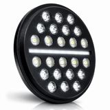 Eagle Lights 7" SLIM LINE Multi LED Projection Headlight - Black - Fits All 7" Harley-Davidson® and Indian® Headlight Buckets