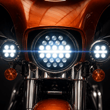 Eagle Lights 7" SLIM LINE Multi LED Projection Headlight - Black - Fits All 7" Harley-Davidson® and Indian® Headlight Buckets