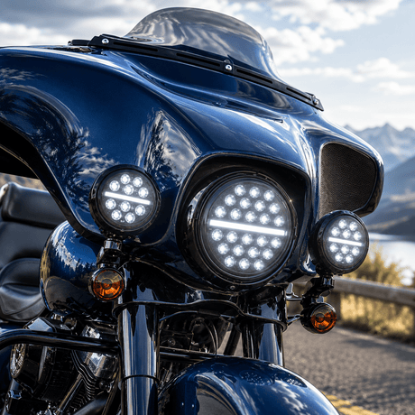 Eagle Lights Slim Line LED Headlight and Auxiliary Light Kit for Harley-Davidson® / Indian® Motorcycle