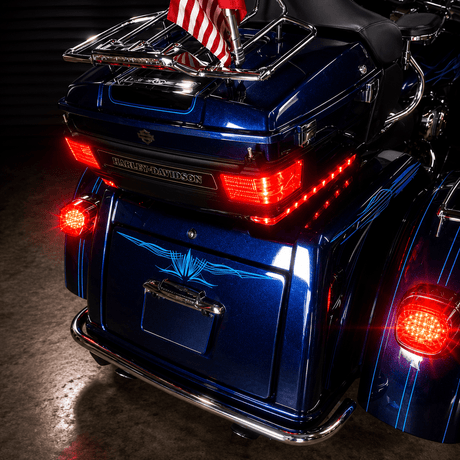 Eagle Lights Flashing Strobe Layback LED Tail Brake Light Kit for Harley-Davidson® Tri Glide Models