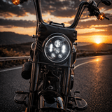 Eagle Lights 7" LED Headlight Kit for Harley Davidson and Indian Motorcycles - Generation III / Black